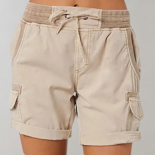 Active Essentials | Women's High-Waist Cargo Shorts with Multi-Pockets | Versatile Design for Outdoor Adventures 0