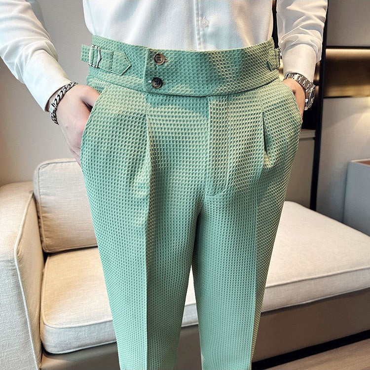 Alder Collection | Men's Dress Pants with Waffle Pattern & Adjustable Fit | Comfortable Everyday Style 3
