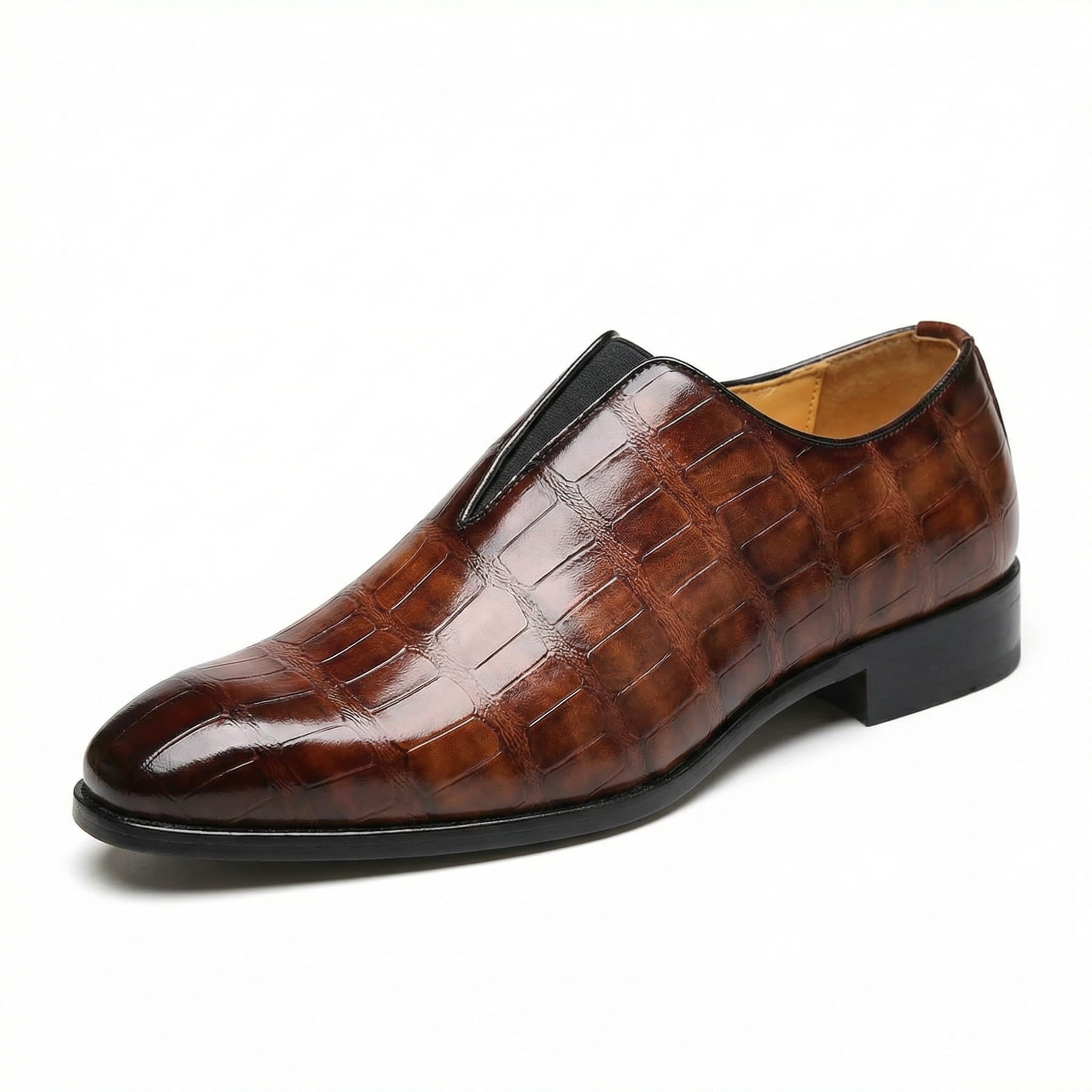 Camden | Black Loafers for Women with Croc-Embossed Leather Design | Stylish Comfort for Effortless Elegance 1