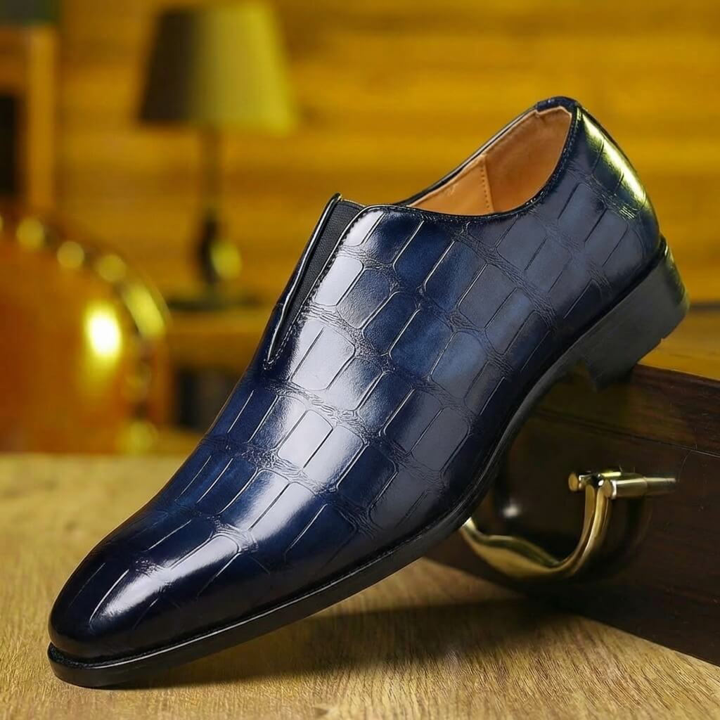 Camden | Black Loafers for Women with Croc-Embossed Leather Design | Stylish Comfort for Effortless Elegance 4