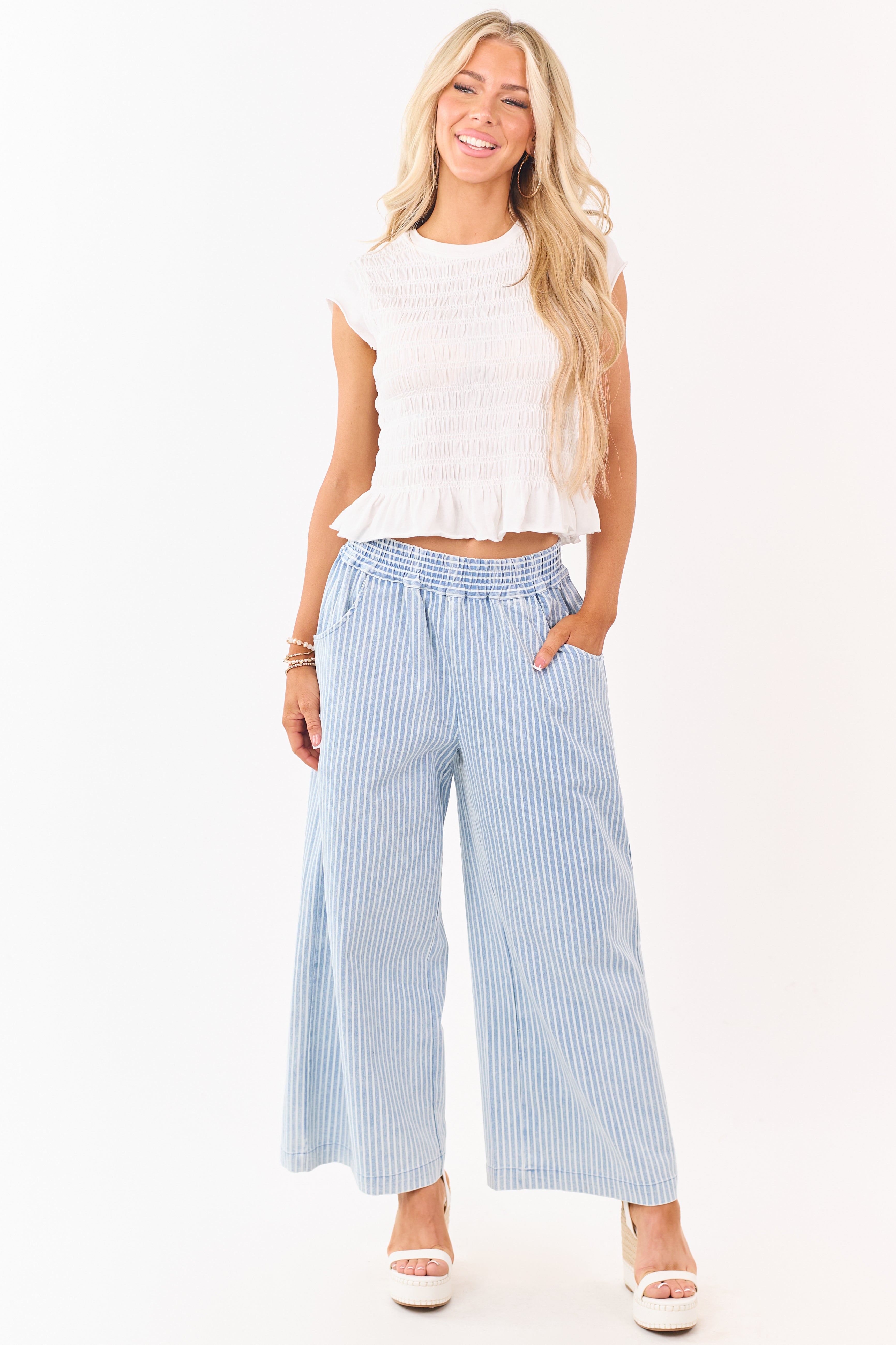 Casual Chic | Wide Leg Pants Women with Elastic Waist & Flowy Design | Comfortable Fit for Everyday Style 0
