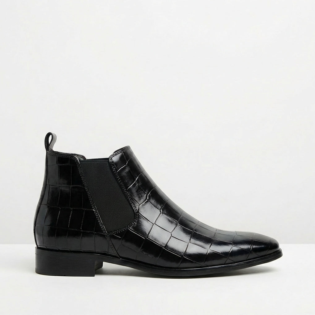 Chelsea Boots | Black Chelsea Boots with Cushioned Footbed | Stylish Slip-On Design for Comfort and Versatility 6