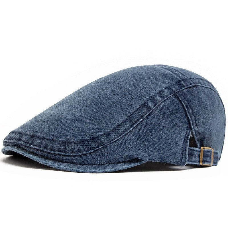 Classic Canvas Flat Cap | Adjustable Driving Cap with Vintage Style for Timeless Elegance 0