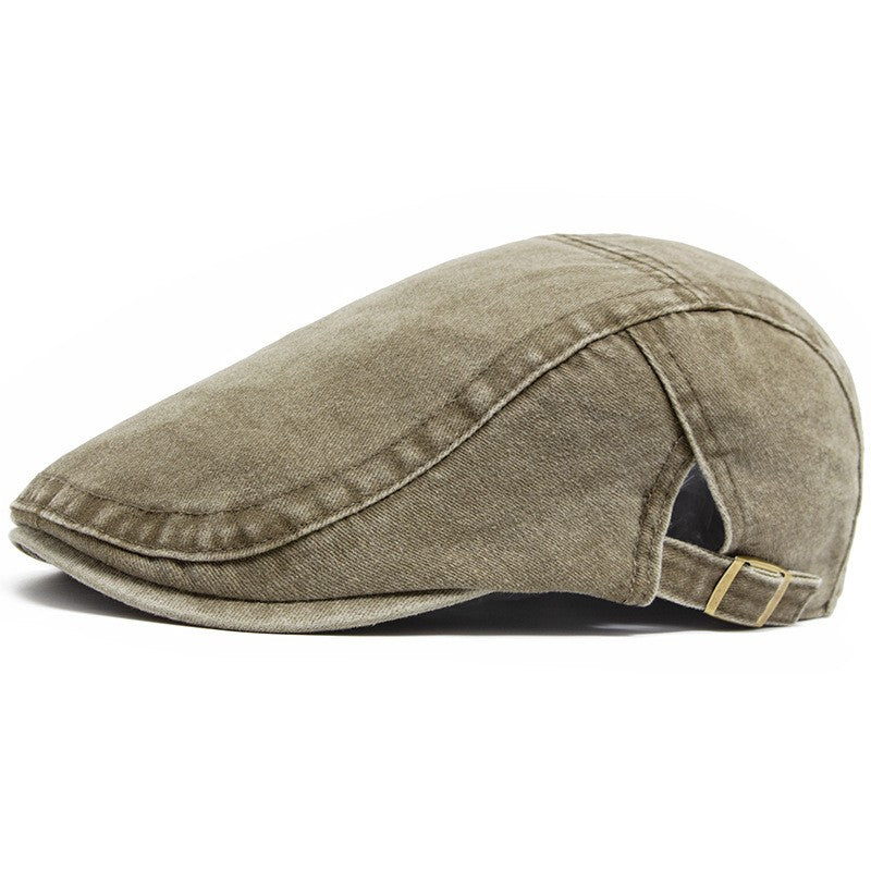 Classic Canvas Flat Cap | Adjustable Driving Cap with Vintage Style for Timeless Elegance 1