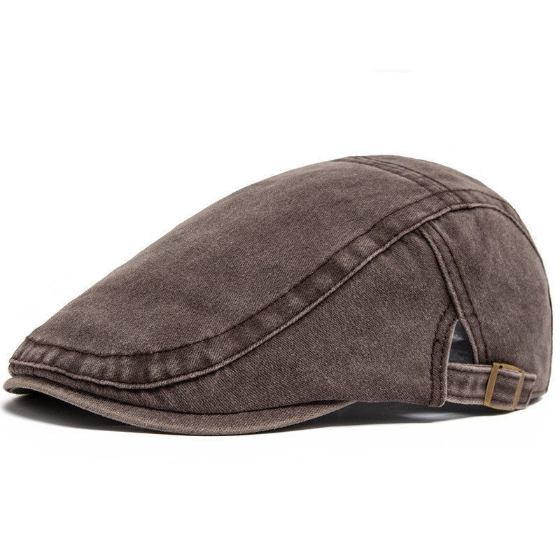 Classic Canvas Flat Cap | Adjustable Driving Cap with Vintage Style for Timeless Elegance 4