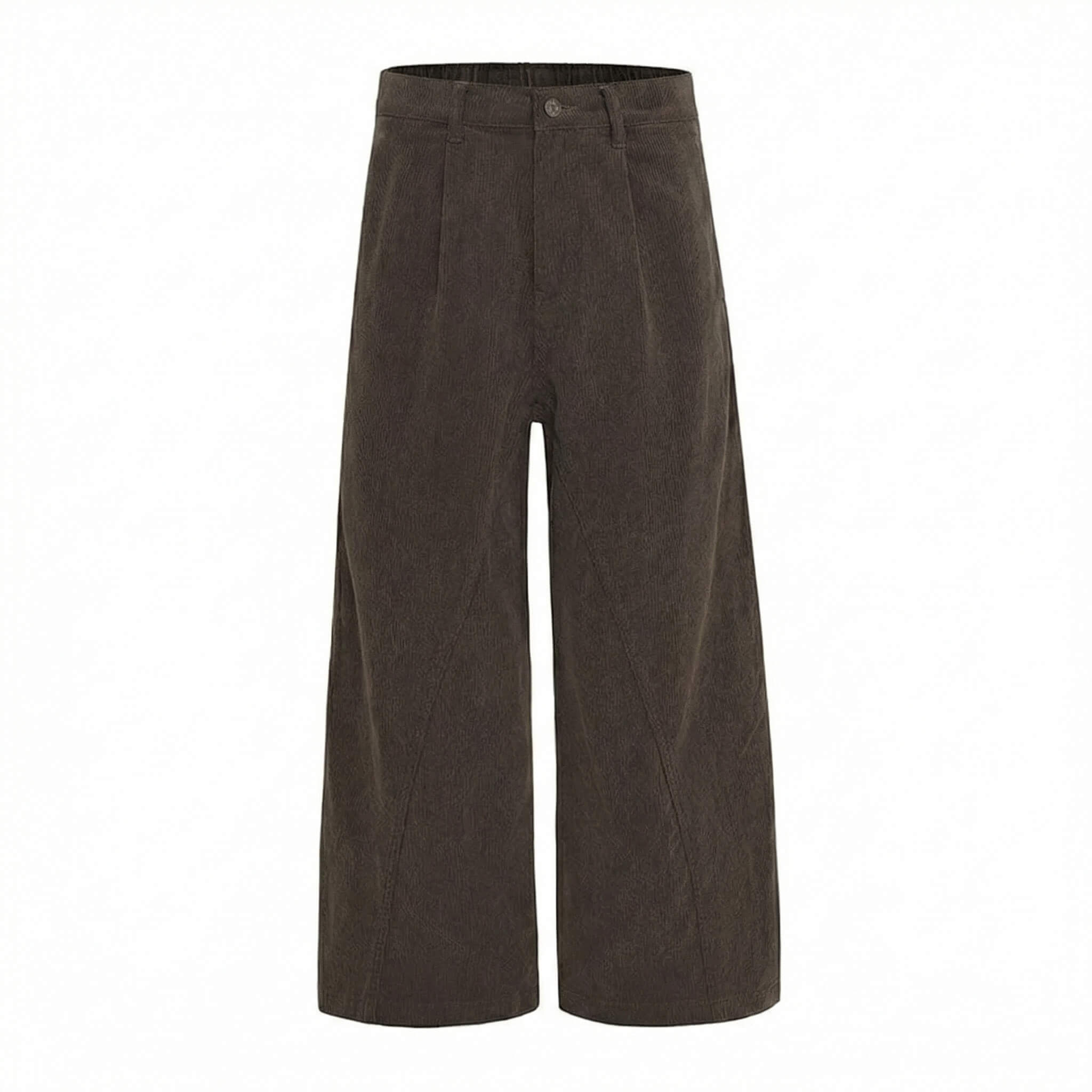 Classic Collection | Men's Brown Corduroy Pants with Relaxed Fit | Textured Fabric for Effortless Style 0