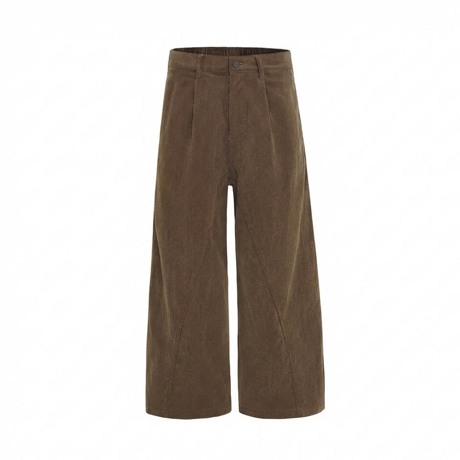 Classic Collection | Men's Brown Corduroy Pants with Relaxed Fit | Textured Fabric for Effortless Style 2