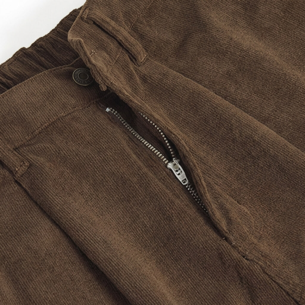 Classic Collection | Men's Brown Corduroy Pants with Relaxed Fit | Textured Fabric for Effortless Style 3