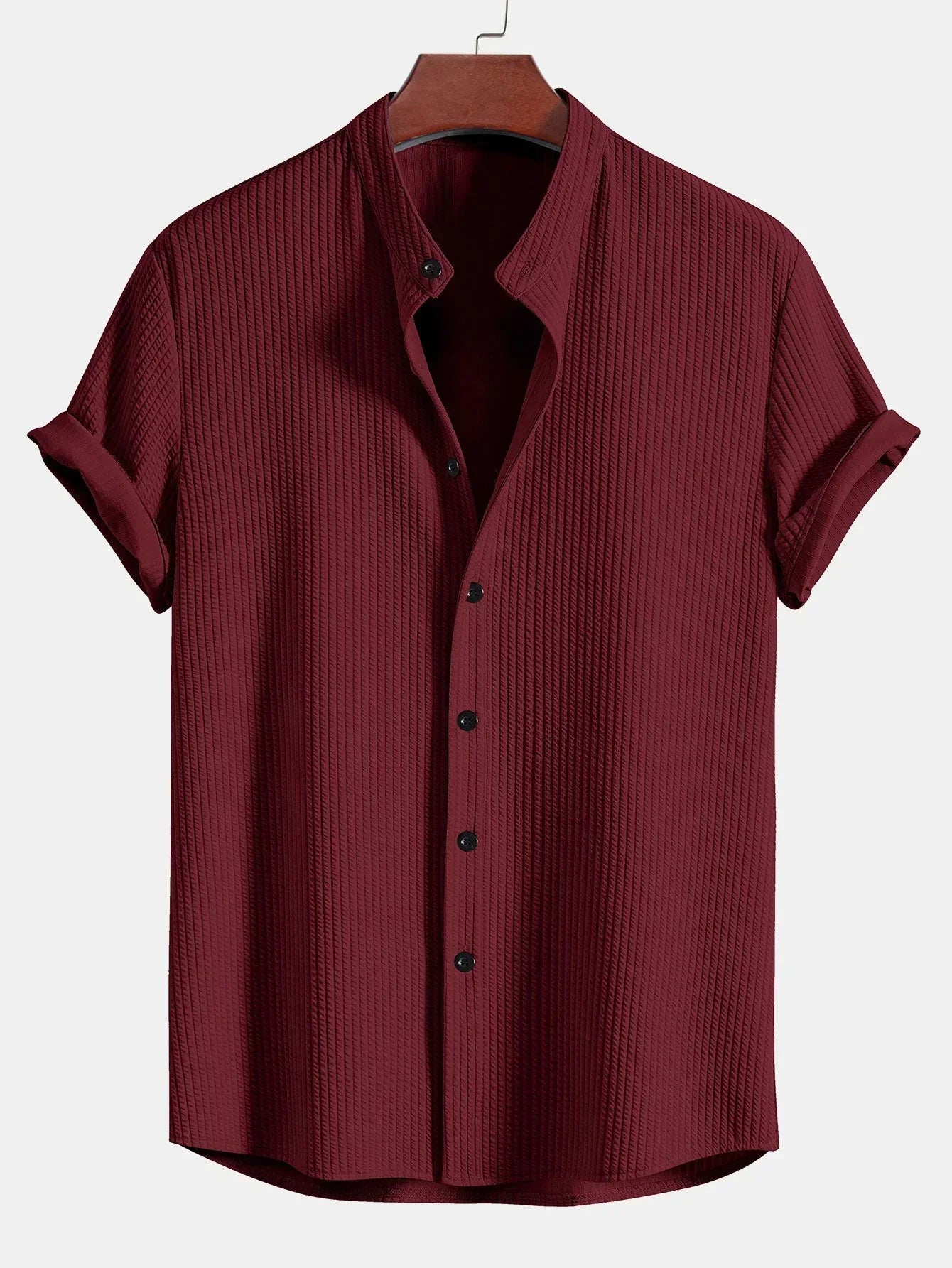 Contemporary Style | Men's Dress Shirt with Mandarin Collar | Tailored Fit for Effortless Elegance 1