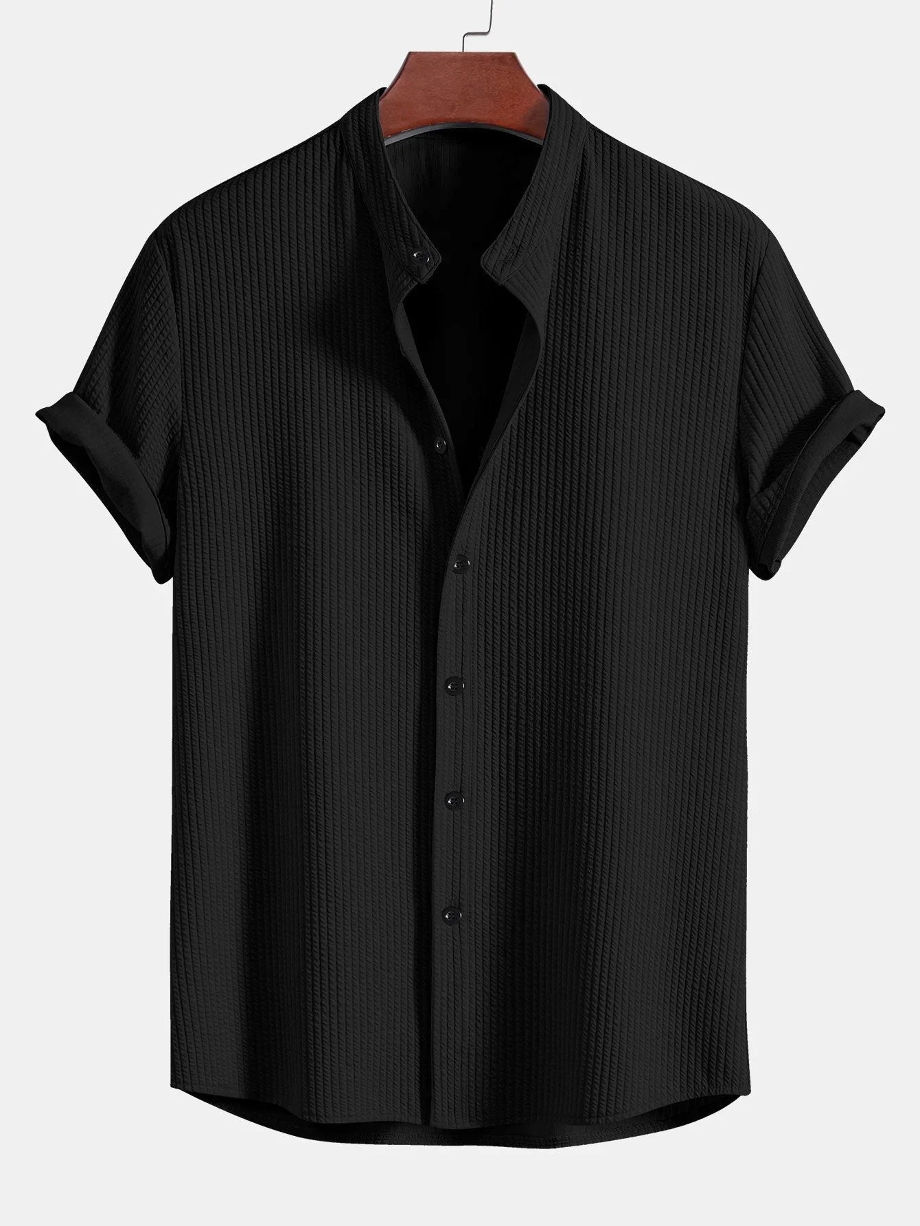Contemporary Style | Men's Dress Shirt with Mandarin Collar | Tailored Fit for Effortless Elegance 5