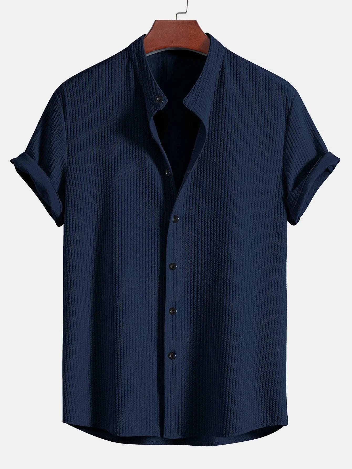 Contemporary Style | Men's Dress Shirt with Mandarin Collar | Tailored Fit for Effortless Elegance 6