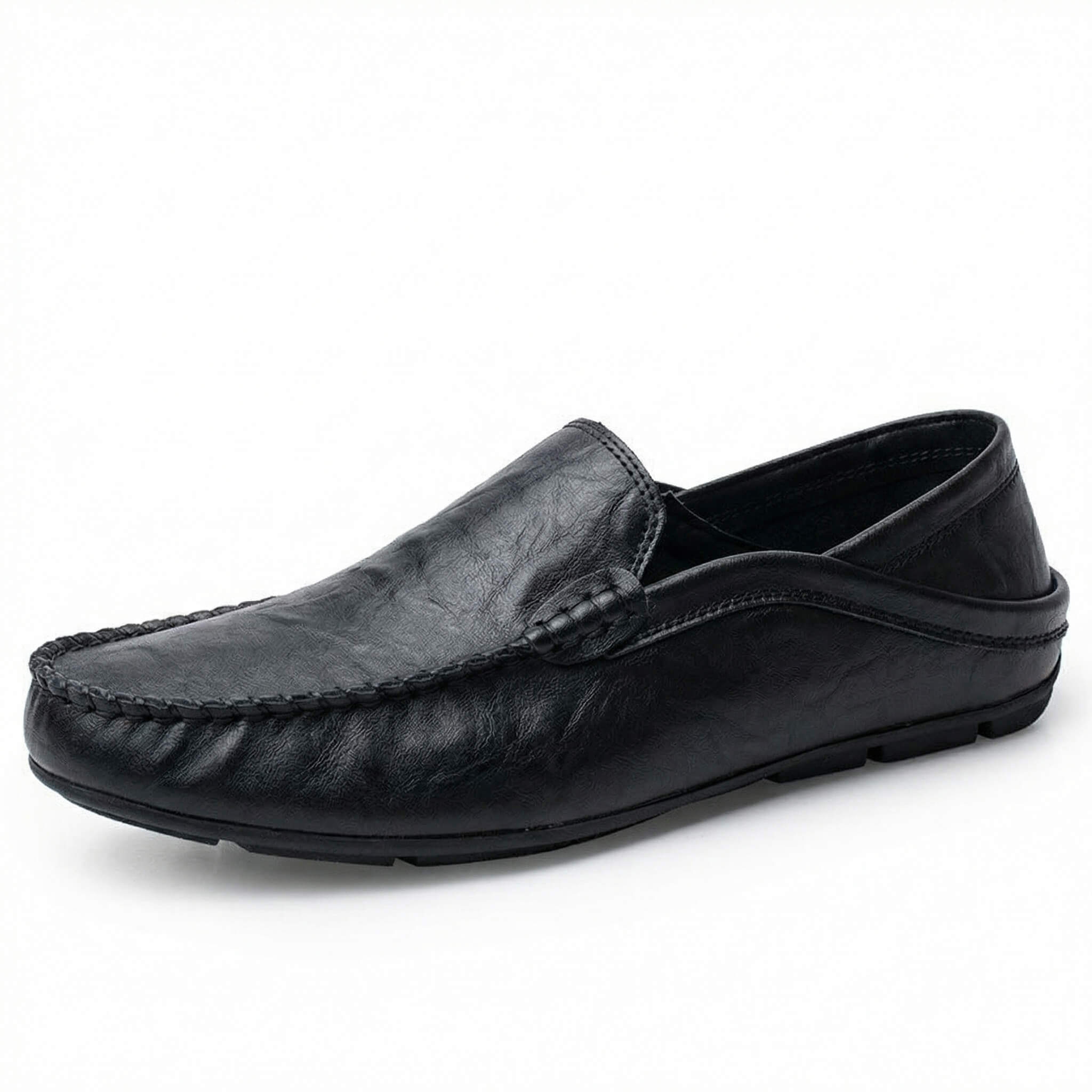 Florence Collection | Black Leather Loafers for Women with Fold-Down Heel | Versatile Slip-On Design for Effortless Style 2