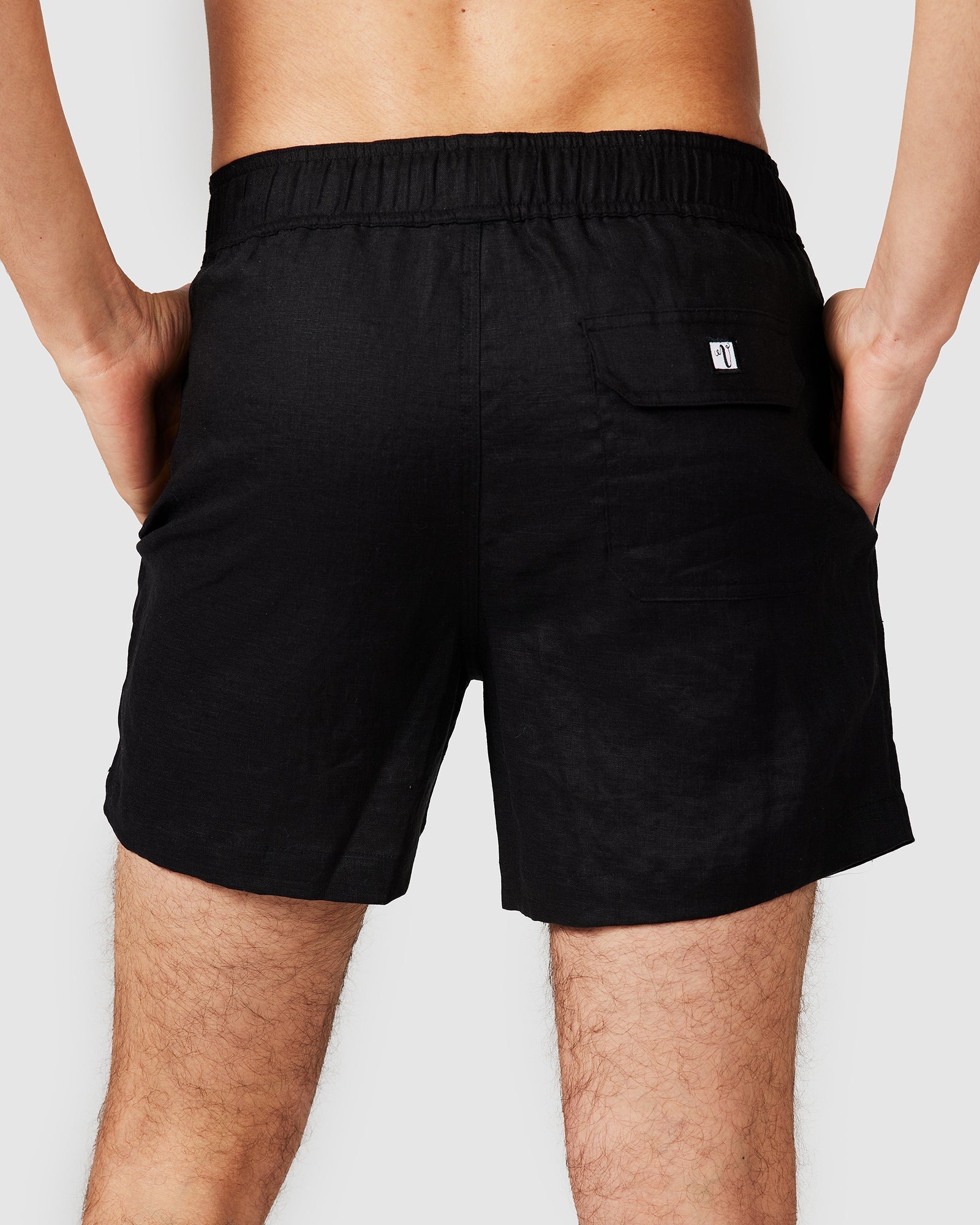 Linen Collection | Black Linen Shorts with Relaxed Fit & Side Pockets | Comfortable Summer Wear 3
