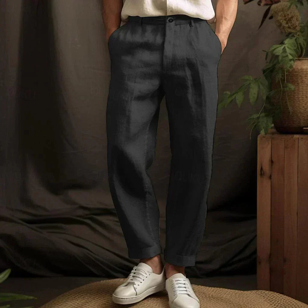 Modern Linen Trousers | Men's Linen Pants with Relaxed Fit & Superior Breathability for Effortless Comfort 0