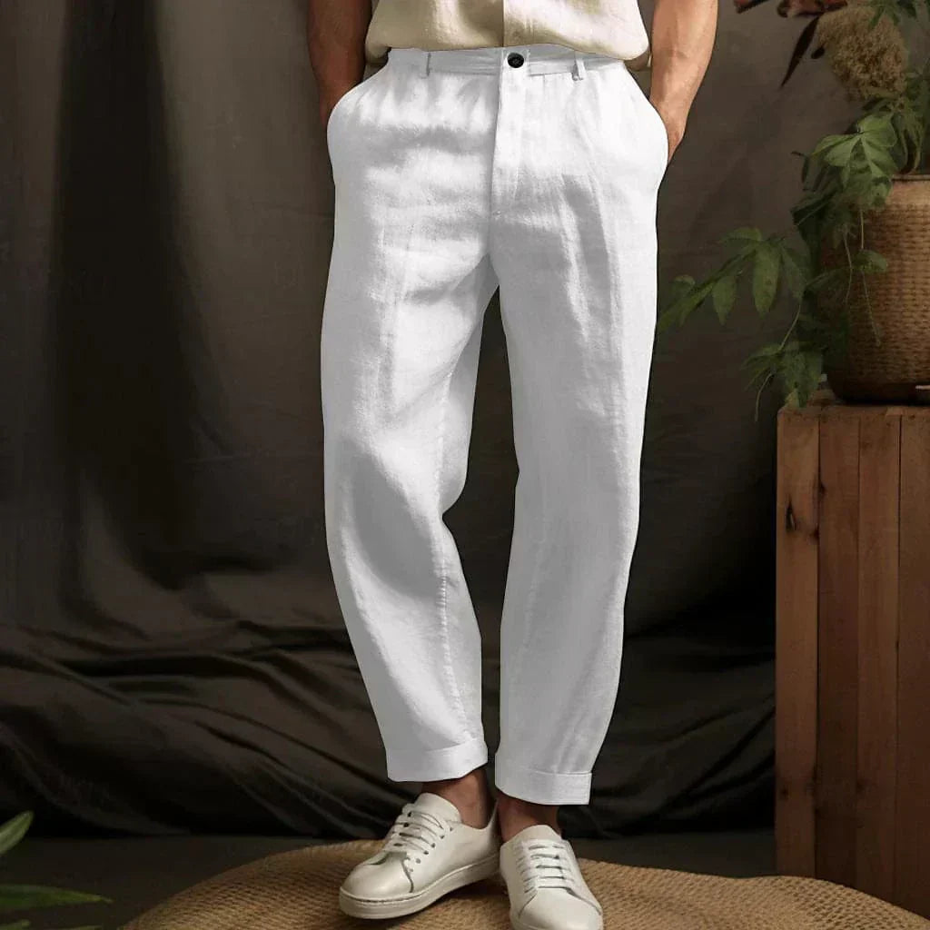 Modern Linen Trousers | Men's Linen Pants with Relaxed Fit & Superior Breathability for Effortless Comfort 1