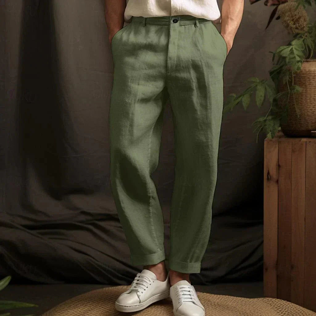Modern Linen Trousers | Men's Linen Pants with Relaxed Fit & Superior Breathability for Effortless Comfort 3