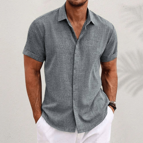 Modern Linen | Men's Dress Shirt with Breathable Fabric | Tailored Fit for Comfort and Style 1