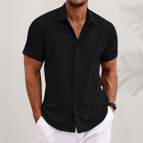 Modern Linen | Men's Dress Shirt with Breathable Fabric | Tailored Fit for Comfort and Style 3