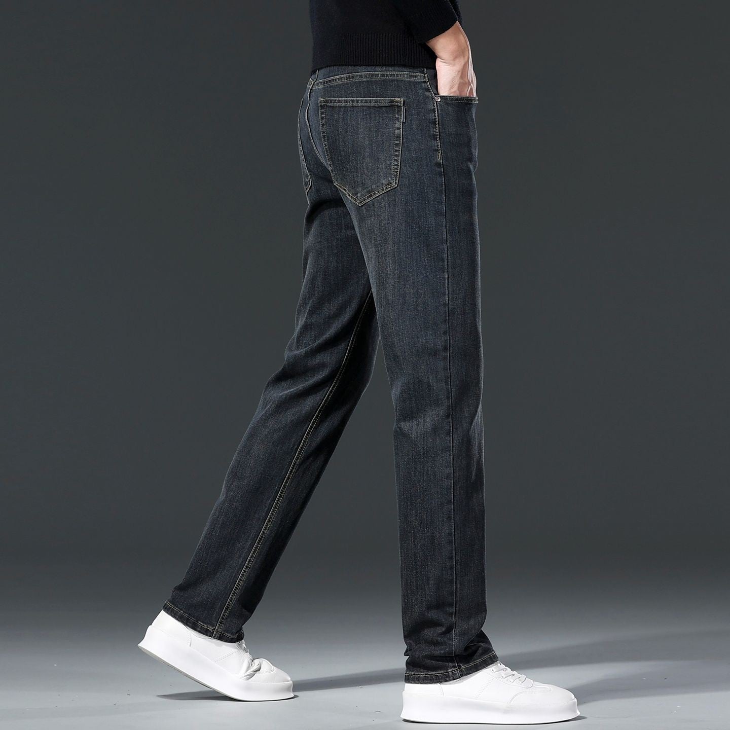 Orin Collection | Men's Jeans with Straight Leg Fit & Clean Dark Wash | Durable Midweight Denim for Comfort and Style 2