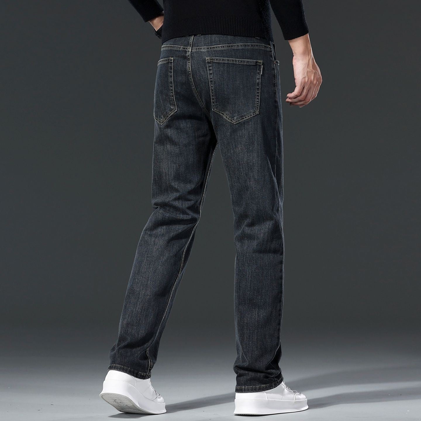 Orin Collection | Men's Jeans with Straight Leg Fit & Clean Dark Wash | Durable Midweight Denim for Comfort and Style 3