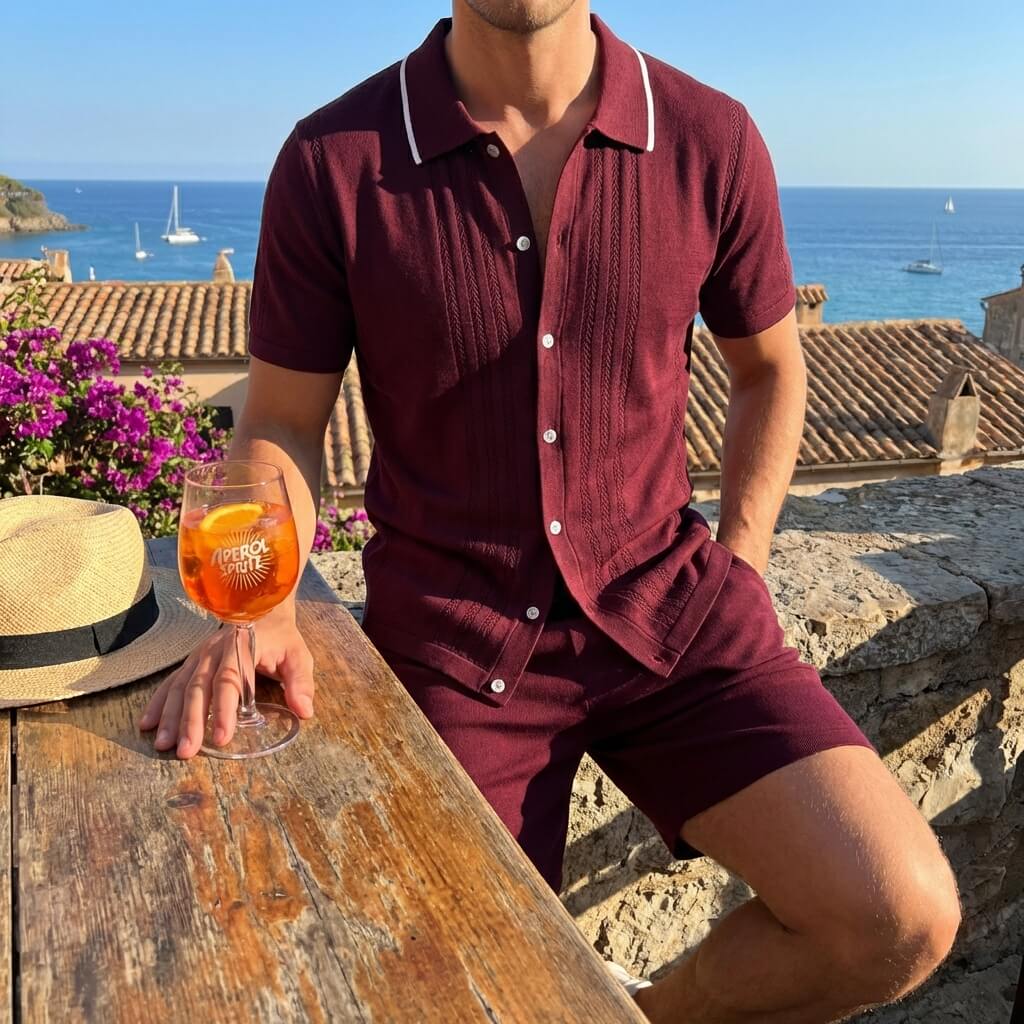 Palm Springs Collection | Knit Lounge Set with Breathable Fabric | Versatile Comfort for Any Occasion 3