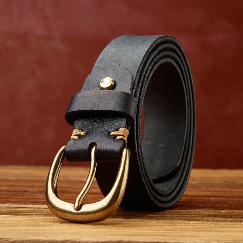 Premium Collection | Black Leather Belt for Men with Heavy-Duty Construction | Durable Accessory for Everyday Wear 0