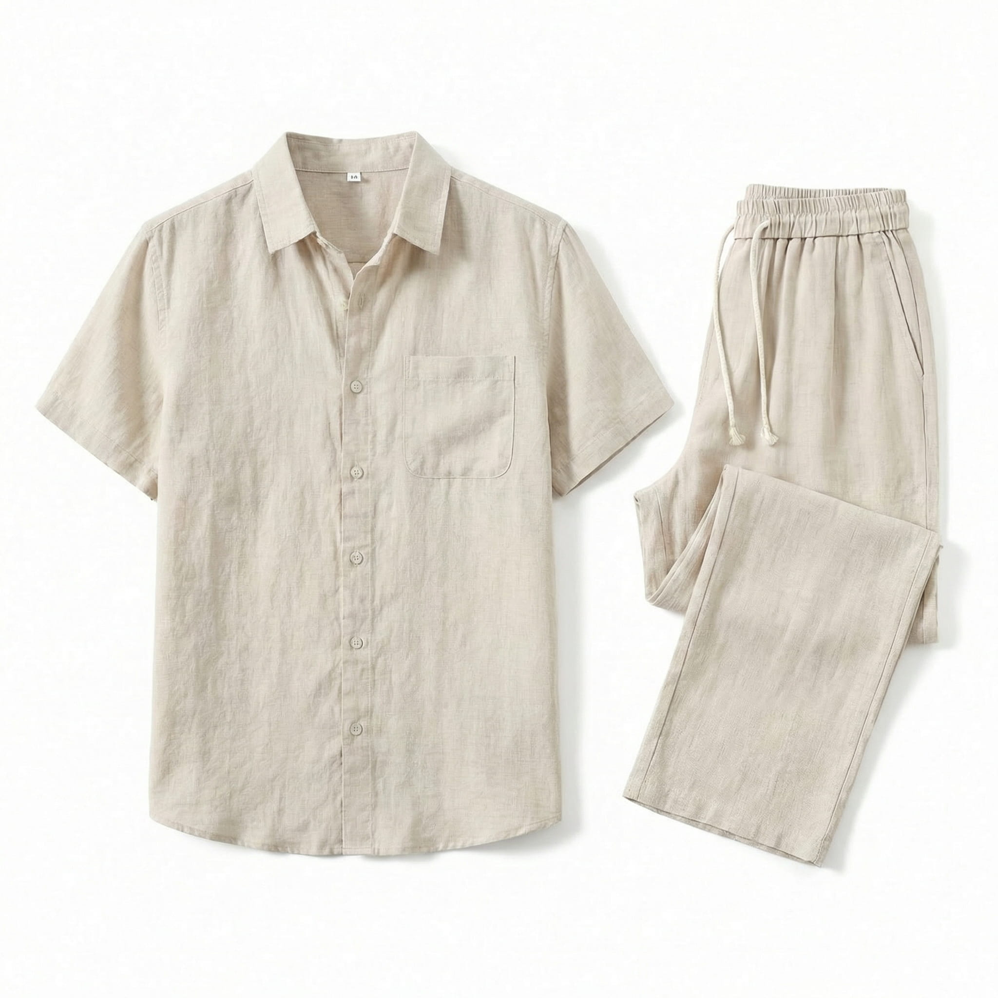 Riviera Collection | Linen 2-Piece Set with Adjustable Drawstring Waist | Versatile Comfort for Day to Night 0