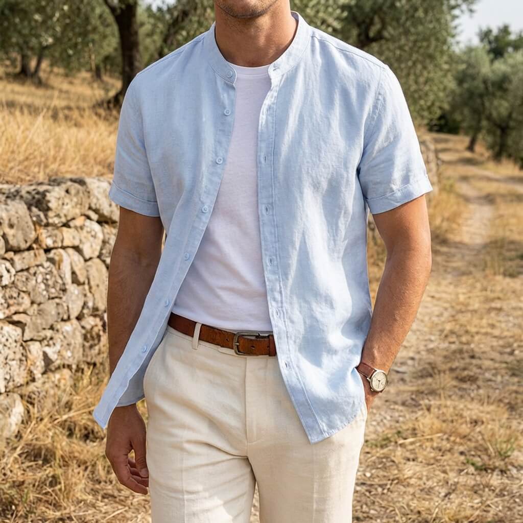 Riviera Collection | Men's Shirt with Breathable Linen Fabric | Relaxed Fit for Effortless Style 3