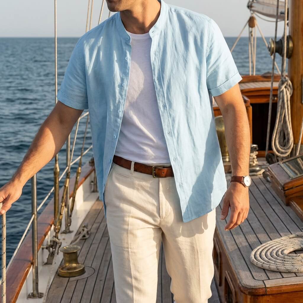Riviera Collection | Men's Shirt with Breathable Linen Fabric | Relaxed Fit for Effortless Style 5