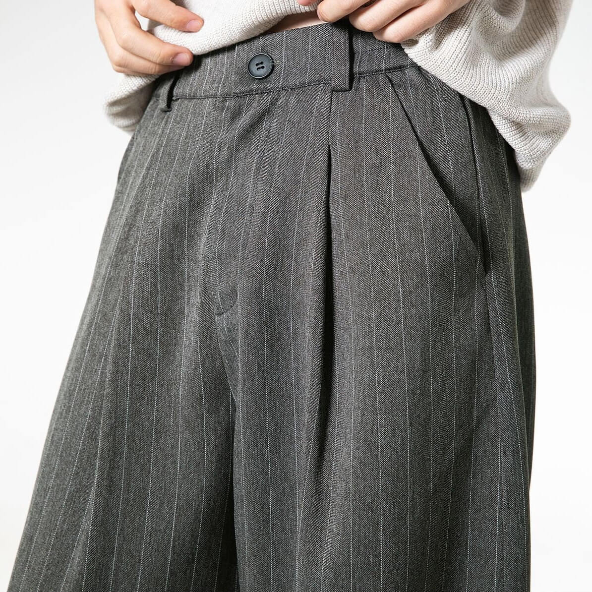 Riviera Collection | Wide Leg Trousers with Vintage Stripe Pattern | Flowy Fit for Effortless Style 2