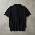 Velluto Collection | Men's Polo Shirt with Ribbed Knit Design | Elegant Comfort for Any Occasion 0