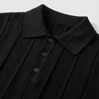 Velluto Collection | Men's Polo Shirt with Ribbed Knit Design | Elegant Comfort for Any Occasion 4
